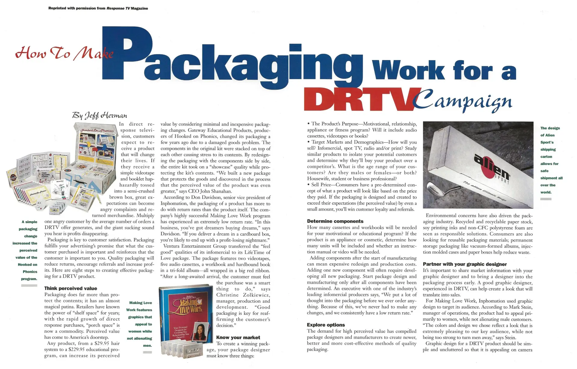 My article in Response TV Magazine